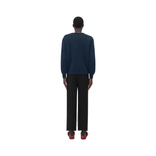 Wool Jumper With Metal Knot Buttons