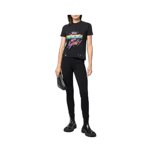 Small-Fit Distressed Graphic Jersey T-Shirt