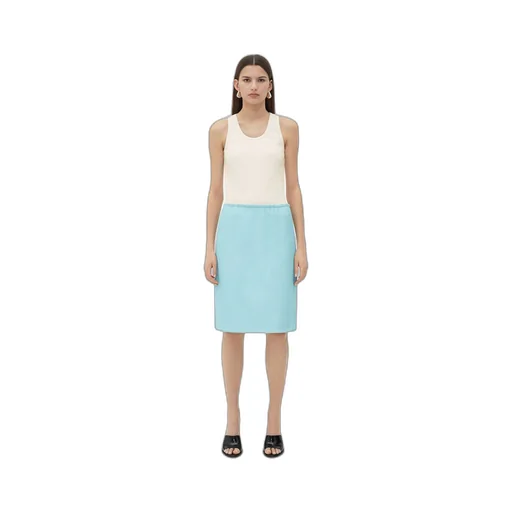 Mini Intrecciato Leather Skirt