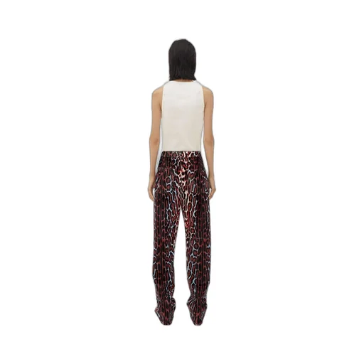 Leopard Print Shearling Trousers