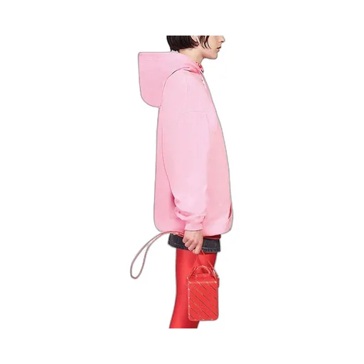 Loose Version Back Alphabet Hoodie Pink
