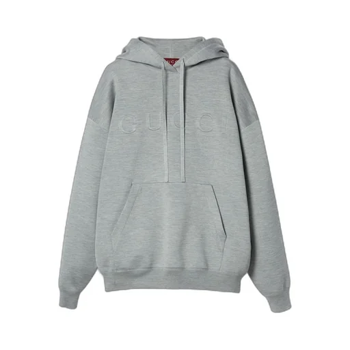 Extra fine knit hooded jumper