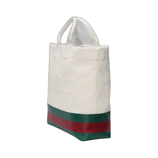 Canvas tote bag with embossed detail