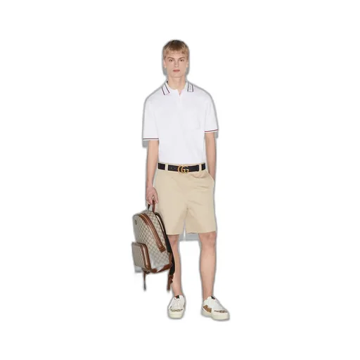 Cotton piquet polo shirt with Web