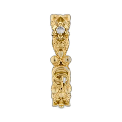Gucci Flora 18k ring with diamonds