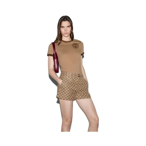 Cotton jersey T-shirt with Gucci embroidery