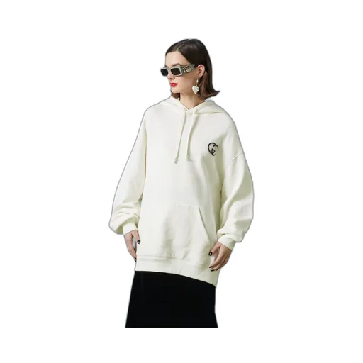 Cotton jersey hooded sweatshirt