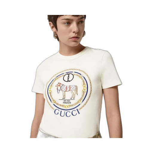 Cotton jersey T-shirt with Interlocking G