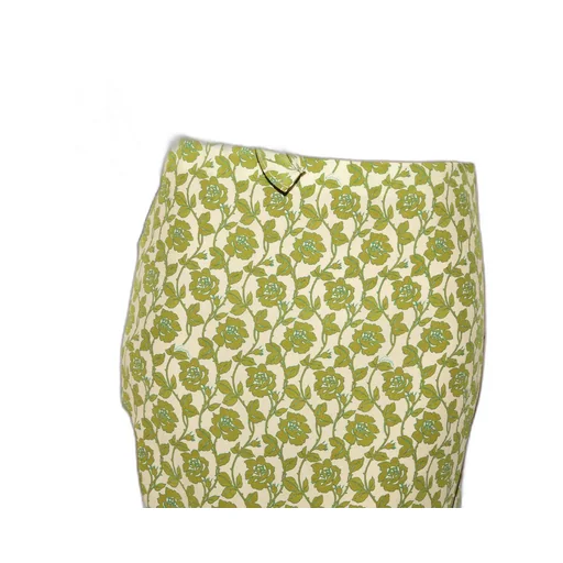 Floral print silk crêpe de chine skirt