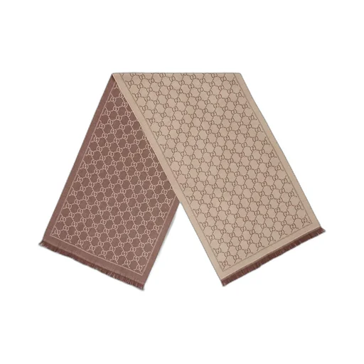 GG jacquard knitted scarf