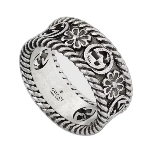 Gucci Interlocking silver ring