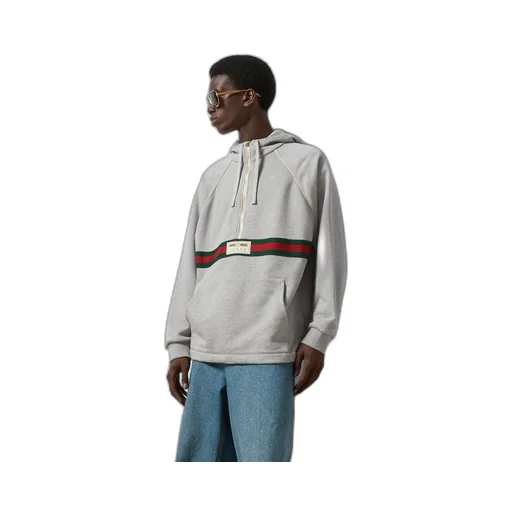 Cotton jersey sweatshirt with Web