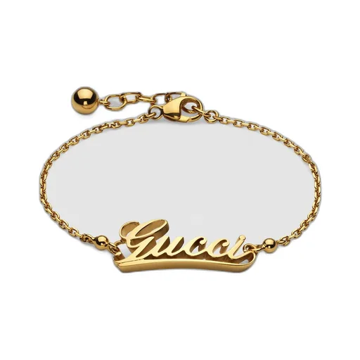 Chain bracelet with Gucci script