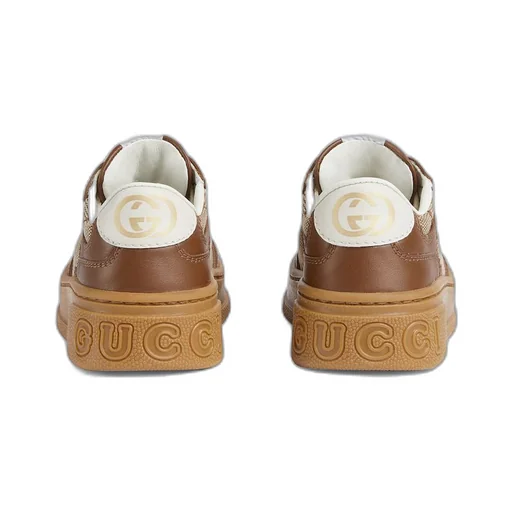 Toddler leather platform trainer