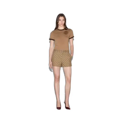 Cotton jersey T-shirt with Gucci embroidery