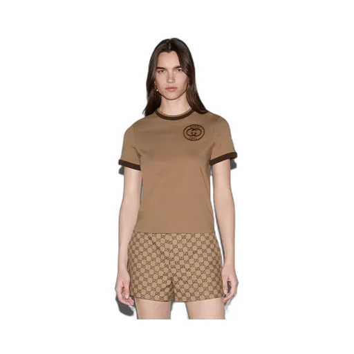 Cotton jersey T-shirt with Gucci embroidery