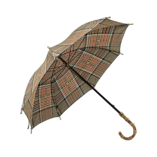 Square G tartan print nylon umbrella