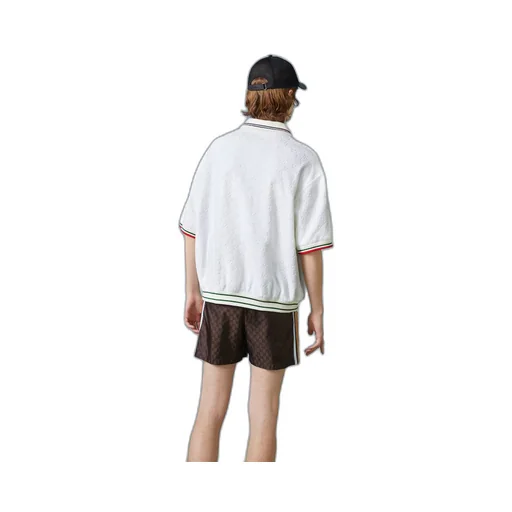 GG cotton terry cloth polo with Web