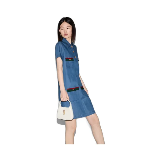 Denim dress with Web detail