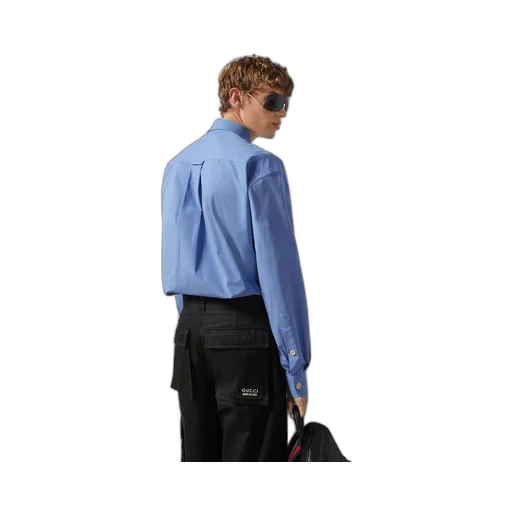 Cotton shirt with Gucci embroidery