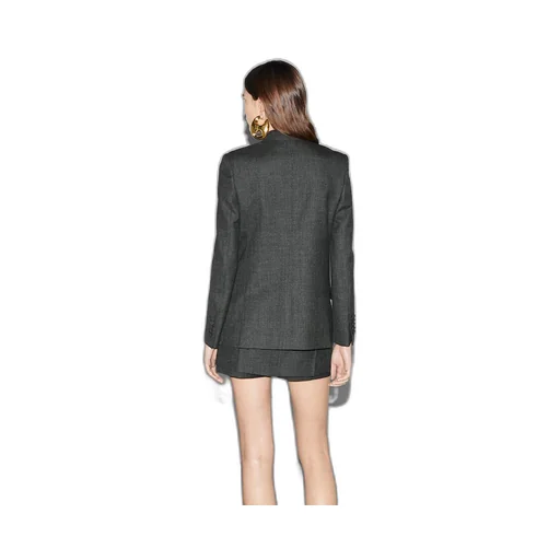 Single breasted wool grisaille jacket