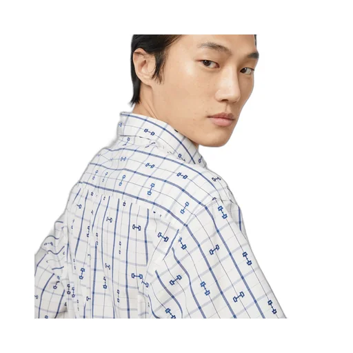 Horsebit print cotton shirt