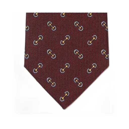 Horsebit silk jacquard tie