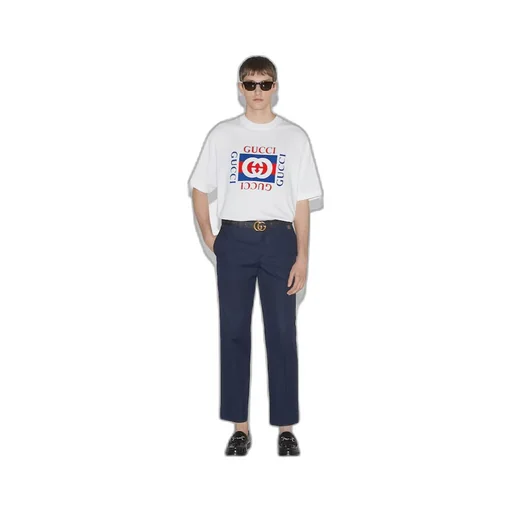 Cotton jersey T-shirt with Gucci print