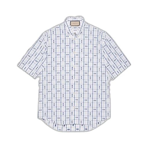 Horsebit print cotton shirt
