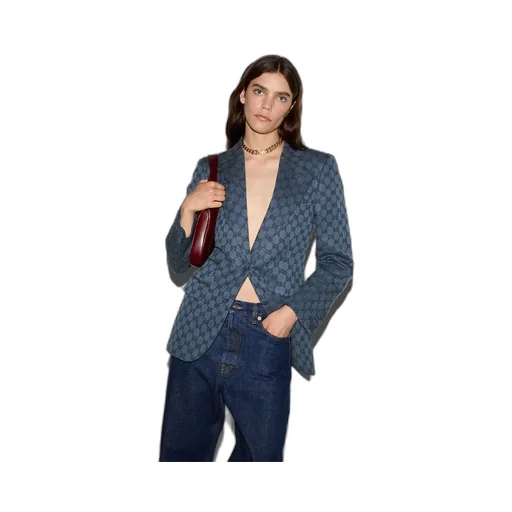 GG linen cotton jacquard jacket