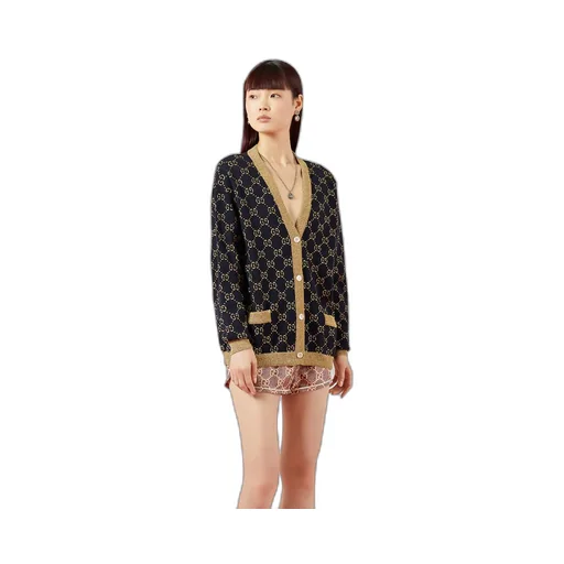 GG cotton lamé cardigan