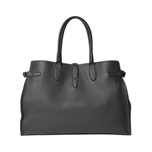 Large tote bag with hook closure