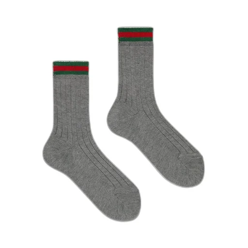 Children's Web rib stitch cotton socks