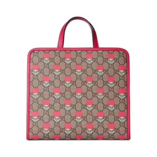 Children's flower print tote bag