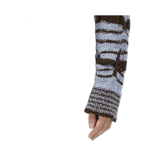 Distorted Stripe Cotton Jumper