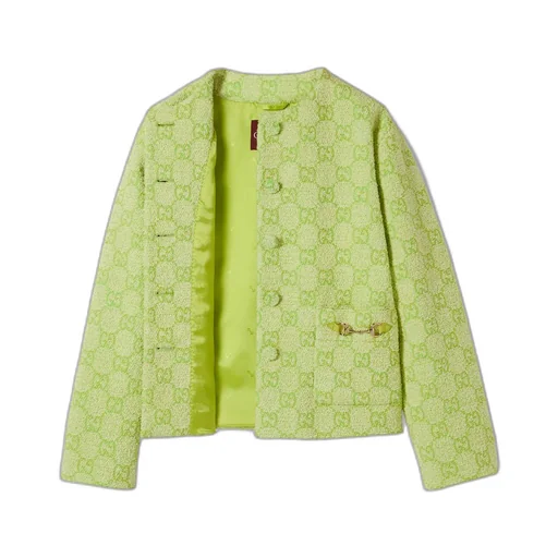 GG bouclé cotton jacket with Horsebit