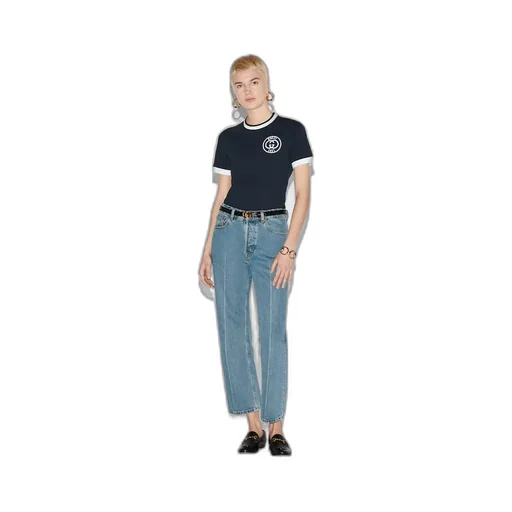 Cotton jersey T-shirt with embroidery