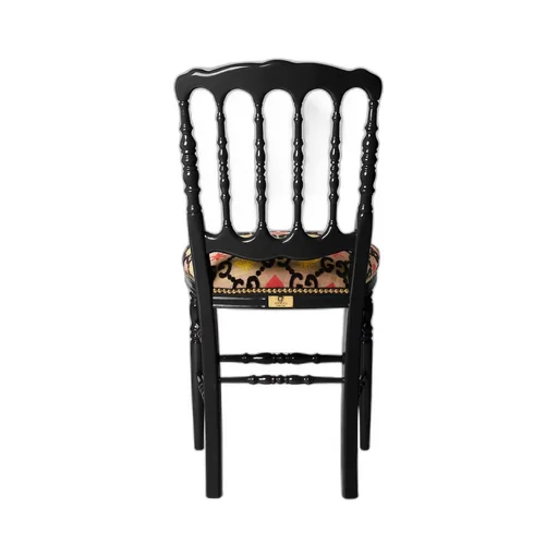 Wood chair with GG jacquard