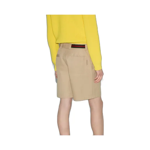 Double cotton twill shorts with Web