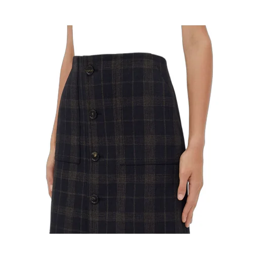 Checked Cotton Mouline Skirt