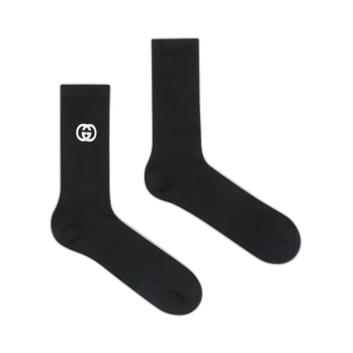 Cotton blend socks with Interlocking G