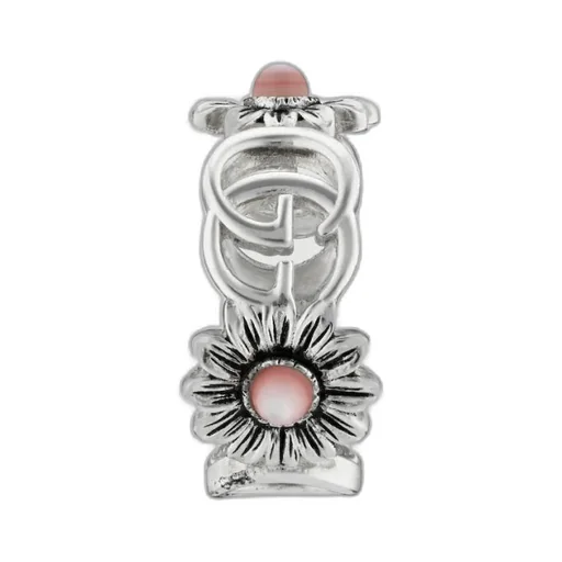 Double G mother of pearl ring