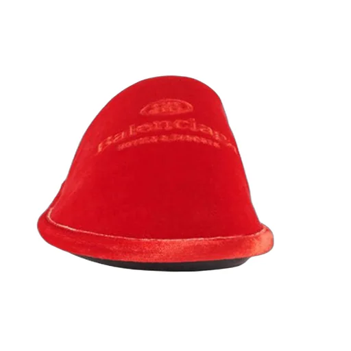 Home Embroidered Velvet Red Slippers