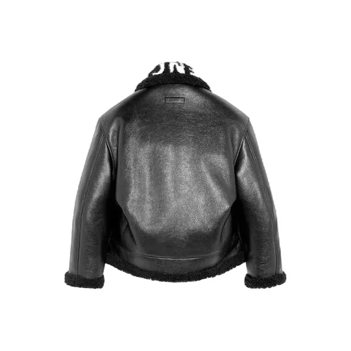 Cocoon Leather Aviator Jacket