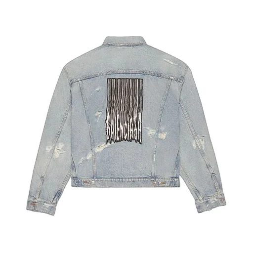 Unisex Logo Denim Jacket Blue