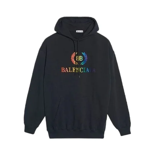 Embroidered Hoodie Black