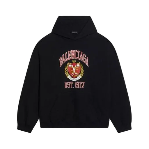 Est. 1917 College Logo Print Hoodie Wide Fit