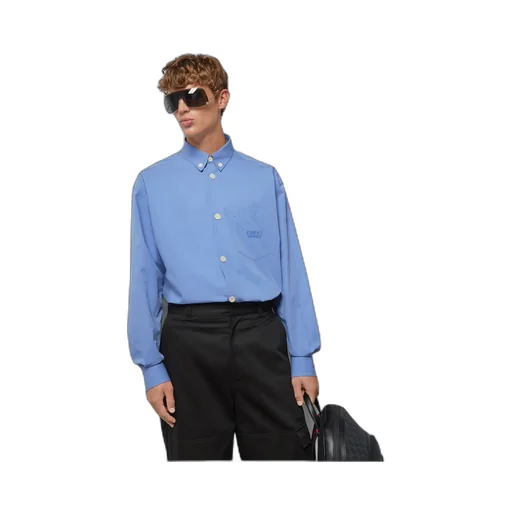 Cotton shirt with Gucci embroidery