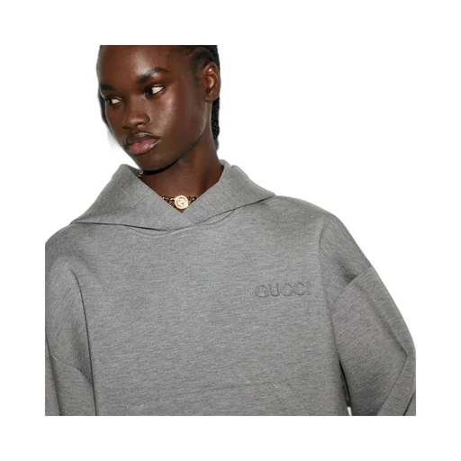Viscose jersey hooded sweatshirt