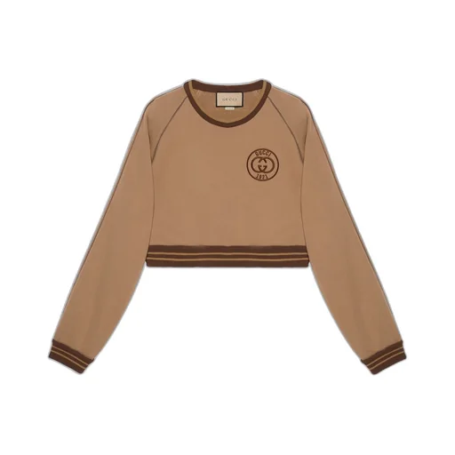 Cotton jersey sweatshirt with embroidery